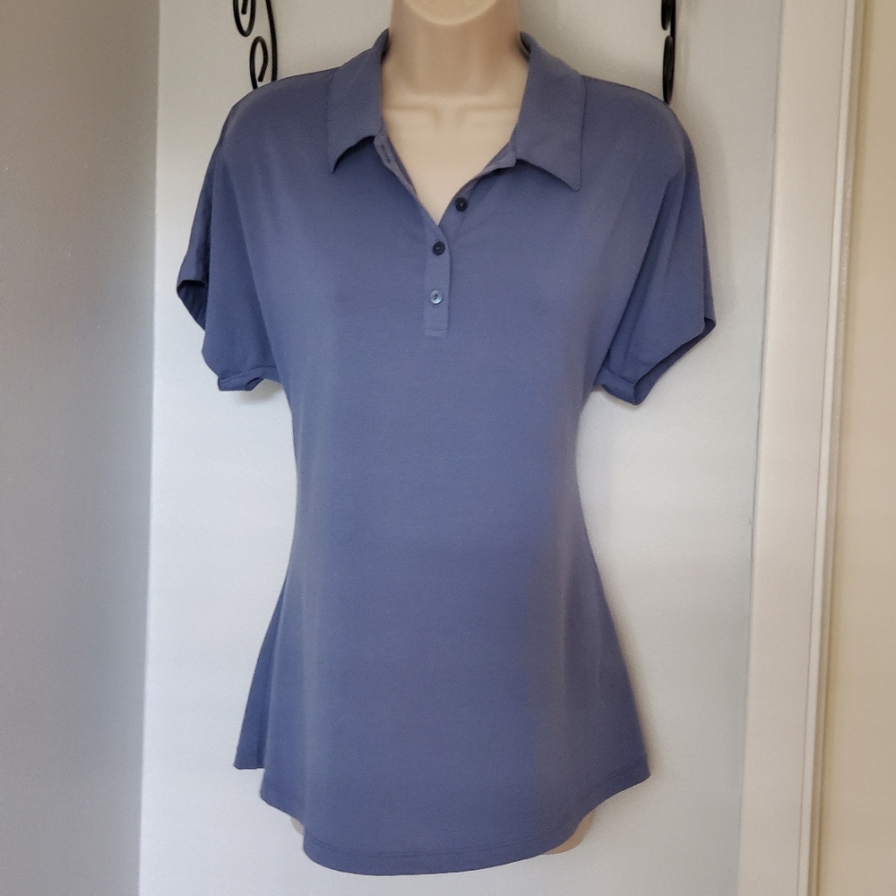 Uniqlo x Theory AIRism Collared Relaxed Fit Top